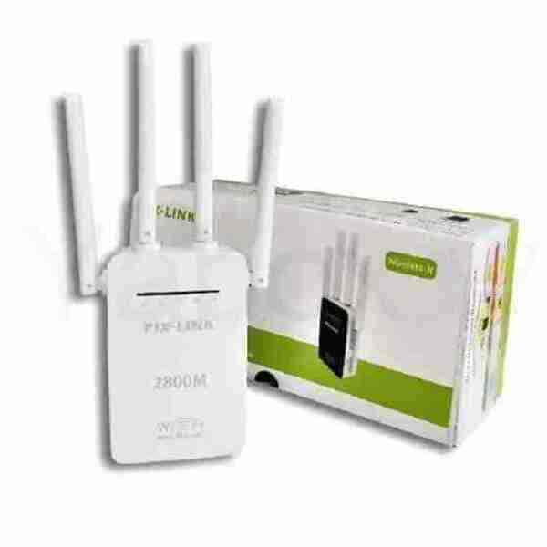 Repetidor wi-fi 4 antenas amplificador de sinal 2800m pixlink * N